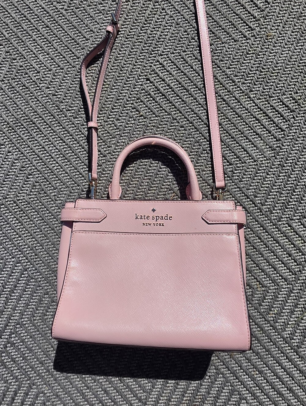 kate spade Pink Leather Top-Handle Satchel with Detachable Strap